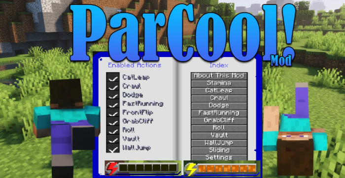 ParCool для Майнкрафт [1.19.3, 1.19.2, 1.18.2]