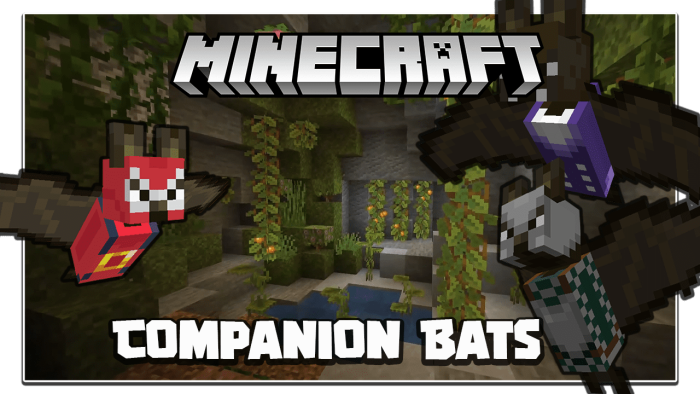 Companion Bats для Майнкрафт [1.19.4, 1.19.3, 1.19.2]