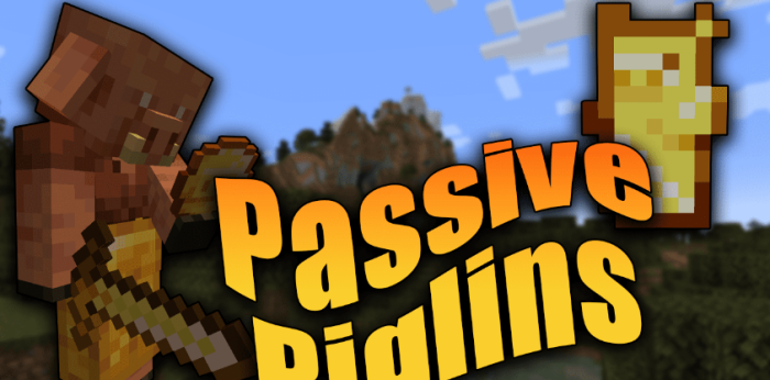 Passive Piglins для Майнкрафт 1.18.2