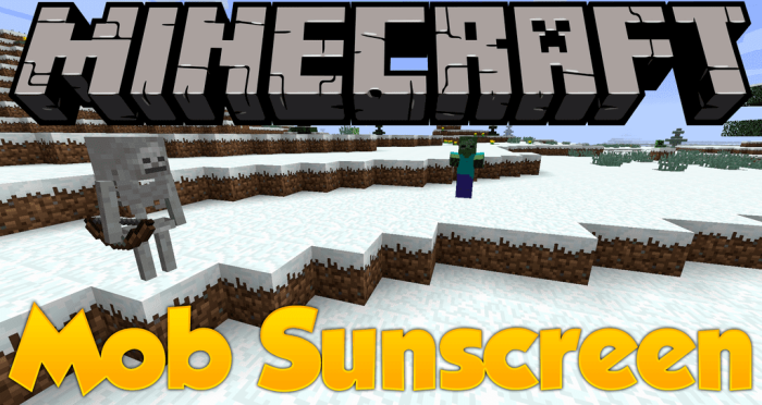 Mob Sunscreen для Майнкрафт [1.19.4, 1.19.3, 1.19.2]