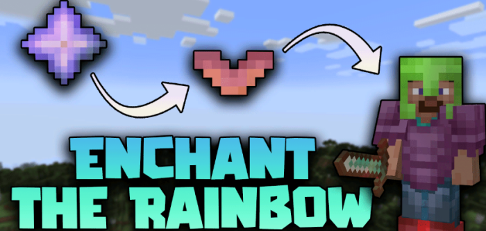 Enchant the Rainbow для Майнкрафт [1.19.4, 1.19.2, 1.19]