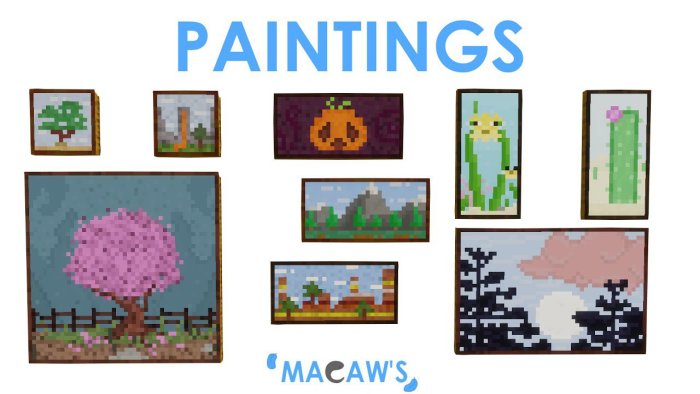 Macaw’s Paintings для Майнкрафт [1.20.1, 1.20, 1.19.4]