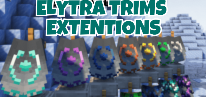 Elytra Trims Extensions для Майнкрафт [1.20.1, 1.19.4]