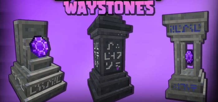 Waystones для Майнкрафт [1.20.2, 1.20.1, 1.20]