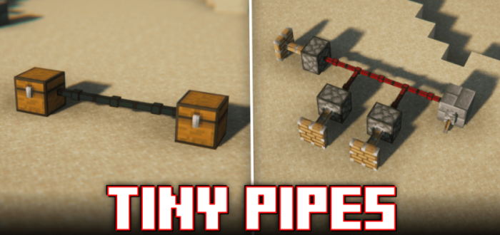 Tiny Pipes для Майнкрафт [1.20.1, 1.19.3, 1.19.2]