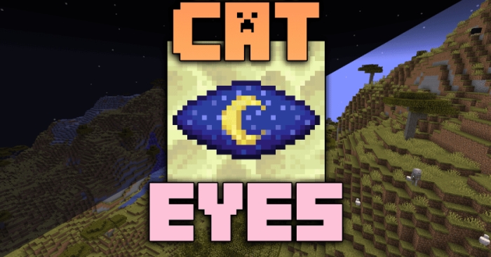 Cat Eyes для Майнкрафт [1.20.4, 1.20.2]