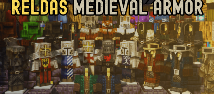 Reldas Medieval Armor для Майнкрафт [1.20.1, 1.19.4, 1.18.2]