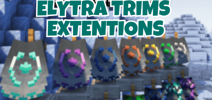 Elytra Trims Extensions для Майнкрафт [1.20.4, 1.20.2, 1.19.4]
