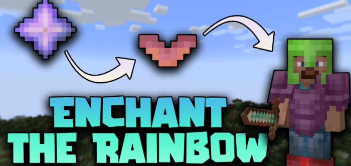 Enchant the Rainbow для Майнкрафт [1.20.4, 1.20.1, 1.19.4]
