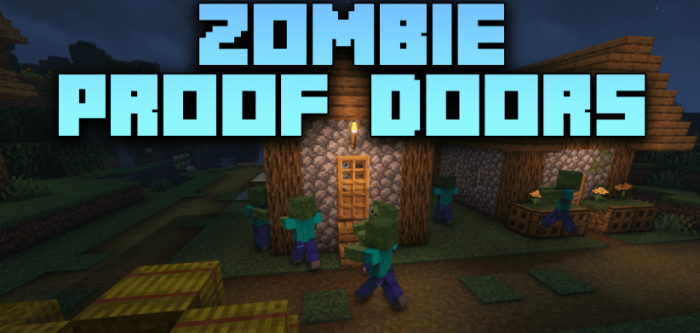 Zombie Proof Doors для Майнкрафт [1.20.6, 1.20.4]