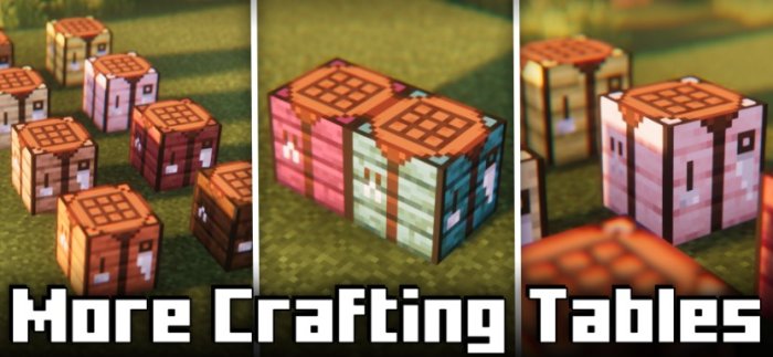 LieOnLion More Crafting Tables для Майнкрафт [1.21, 1.20.6, 1.20.4]