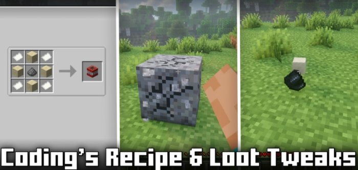 Coding’s Recipe & Loot Tweaks для Майнкрафт [1.20.4, 1.20.1]