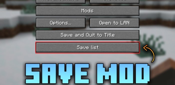 Save Mod для Майнкрафт [1.21.1, 1.21, 1.20.4]