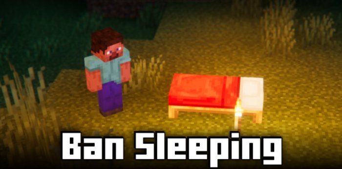 Ban Sleeping для Майнкрафт [1.21.1, 1.21]