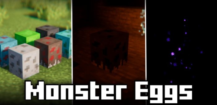 Monster Eggs для Майнкрафт [1.21, 1.20.5, 1.20.1]