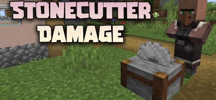 Stonecutter Damage для Майнкрафт [1.21.1, 1.21, 1.20.6]