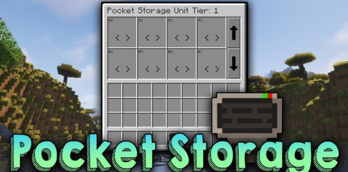 Pocket Storage для Майнкрафт [1.21.1, 1.21, 1.20.4]