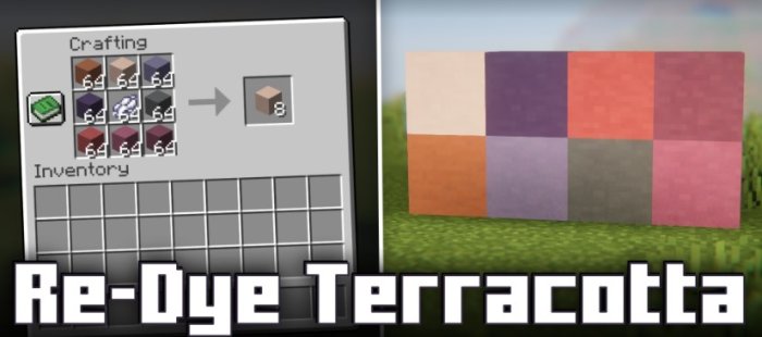 Re-Dye Terracotta для Майнкрафт [1.21.1, 1.21, 1.20.6]