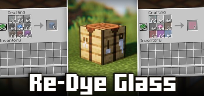 Re-Dye Glass для Майнкрафт [1.21.1, 1.21, 1.20.6]