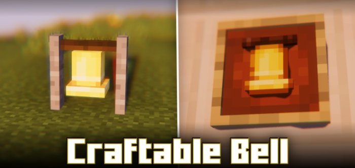 Craftable Bell для Майнкрафт [1.21.1, 1.21, 1.20.6]