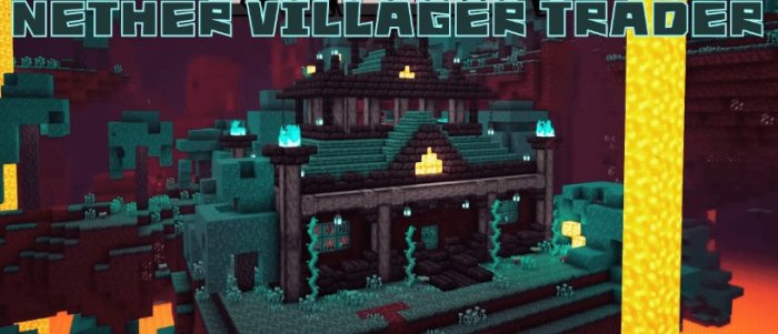 Nether Villager Trader для Майнкрафт [1.21.1, 1.21, 1.20.6]