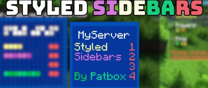 Styled Sidebars для Майнкрафт [1.21.1, 1.21, 1.20.6]