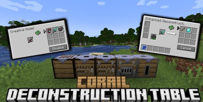 Corail Deconstruction Table для Майнкрафт [1.21.3, 1.21.2, 1.21.1]