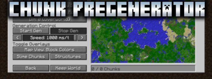 Chunk Pregenerator для Майнкрафт [1.21.1, 1.21, 1.20.6]