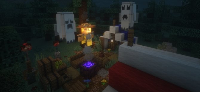 Spooky Campsite для Майнкрафт [1.21.4, 1.21.1, 1.21]