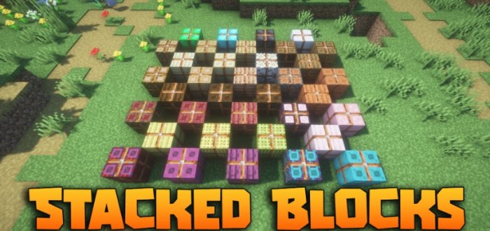 Stacked Blocks для Майнкрафт [1.21.5, 1.21.4, 1.21.3]