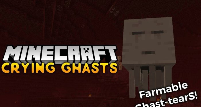 Crying Ghasts для Майнкрафт [1.21.5, 1.21.4, 1.21.3]