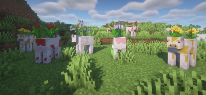 Moobloom’s Flower Cow для Майнкрафт [1.21.5, 1.21.4, 1.21]