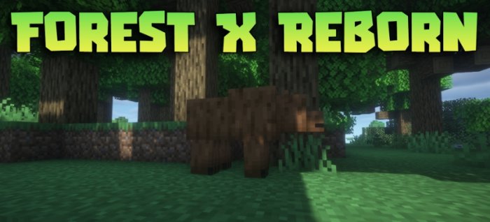Forest X Reborn для Майнкрафт [1.21.5, 1.21.1, 1.21]