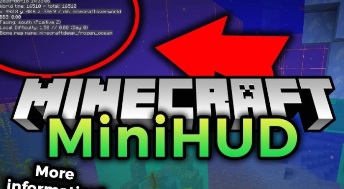 MiniHUD для Майнкрафт [1.21.5, 1.21.4, 1.21.3]