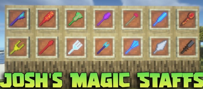 Josh’s Magic Staffs для Майнкрафт [1.21.5, 1.21.4, 1.21.3]