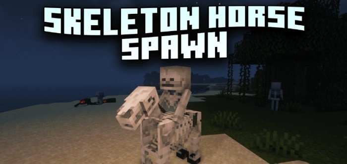 Skeleton Horse Spawn для Майнкрафт [1.21.6, 1.21.5, 1.21.4]