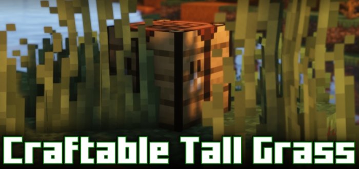Craftable Tall Grass для Майнкрафт [1.21.6, 1.21.5, 1.21.4]