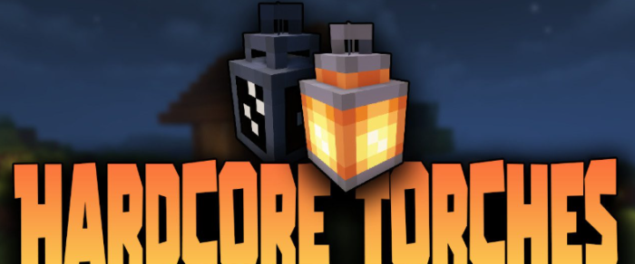 Hardcore Torches для Майнкрафт [1.21.1, 1.20.4, 1.20.2]
