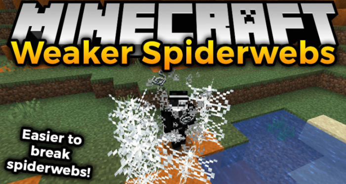 Weaker Spiderwebs для Майнкрафт [1.21.9, 1.21.8, 1.21.7]