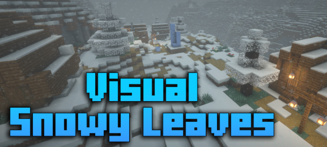 Visual Snowy Leaves для Майнкрафт [1.21.10, 1.21.8, 1.21.7]