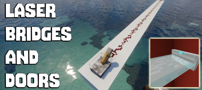 Laser Bridges and Doors для Майнкрафт [1.21.11, 1.21.10, 1.21.9]