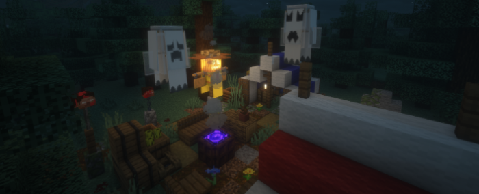 Spooky Campsite для Майнкрафт [1.21.11, 1.21.10, 1.21.8]