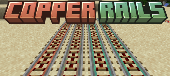 Copper Rails для Майнкрафт [1.21.11, 1.21.5, 1.21.4]