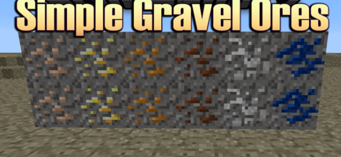 Simple Gravel Ores для Майнкрафт [1.21.11, 1.20.1, 1.20]