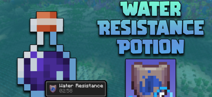 Water Resistance Potion для Майнкрафт [1.21.11, 1.21.10, 1.21.9]