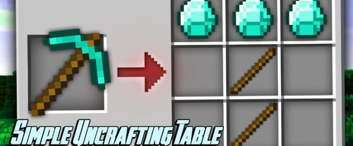 Simple Uncrafting Table для Майнкрафт [26.1, 1.21.11, 1.21.10]