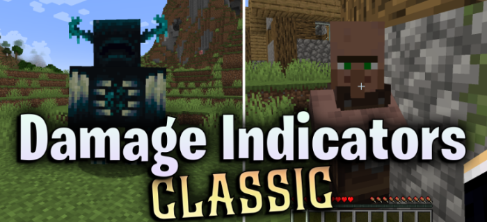 Damage Indicators Classic для Майнкрафт [1.21.1, 1.21, 1.20.1]