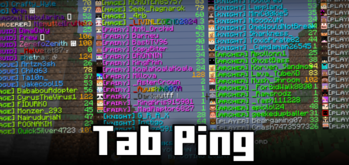 Tab Ping для Майнкрафт [1.21.11, 1.21.10, 1.21.8]