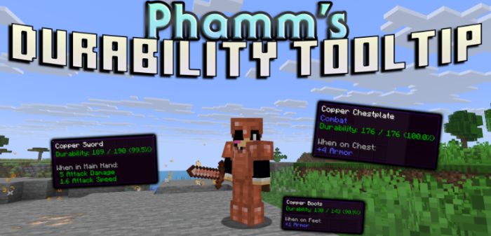 Phamms Durability Tooltip для Майнкрафт [1.21.10, 1.21.9]