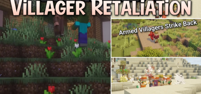 Villager Retaliation для Майнкрафт [1.21.1, 1.21]